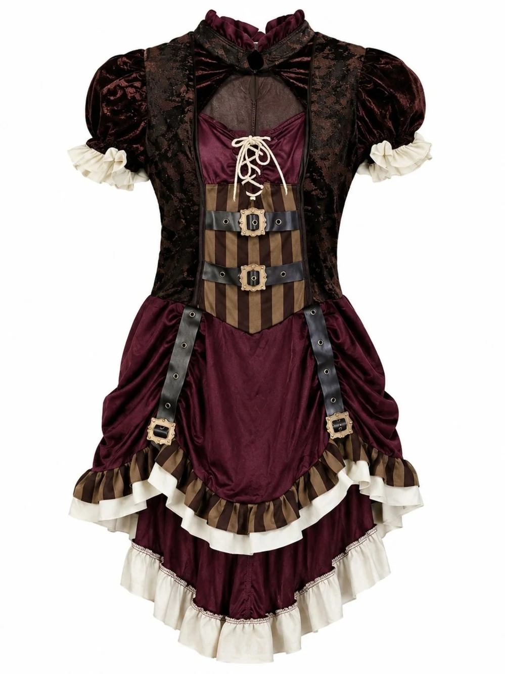 Spirit Halloween Steampunk Girl Costume Bundle Women's Med. Hat Goggles Earrings - Picture 2 of 5